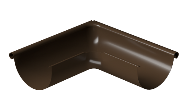 Угол внешний 90° D125 Döcke STAL PREMIUM Каштан, (RAL 8017) купить в Таганроге