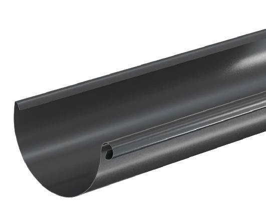 Водосток Aquasistem, система 125x90 - Водосточный желоб 3.00м RAL 7024 Тёмно-серый купить в Таганроге
