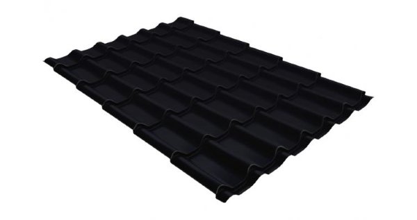 Металлочерепица классик GL 0,5 Velur20 RAL 9005 черный купить в Таганроге