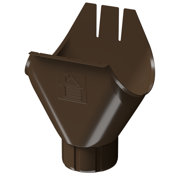 Воронка желоба D125 Döcke STAL PREMIUM Каштан, (RAL 8017) купить в Таганроге
