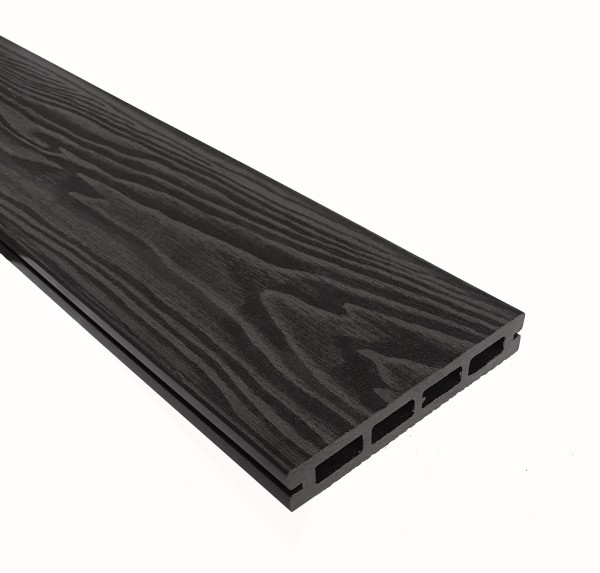 Террасная доска из ДПК Terrapol Смарт 3D Пустотелая с пазом Черное дерево купить в Таганроге