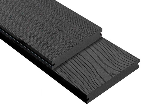 Террасная доска ДПК Outdoor 3D полнотелая STORM/OCEAN BLACK черная купить в Таганроге