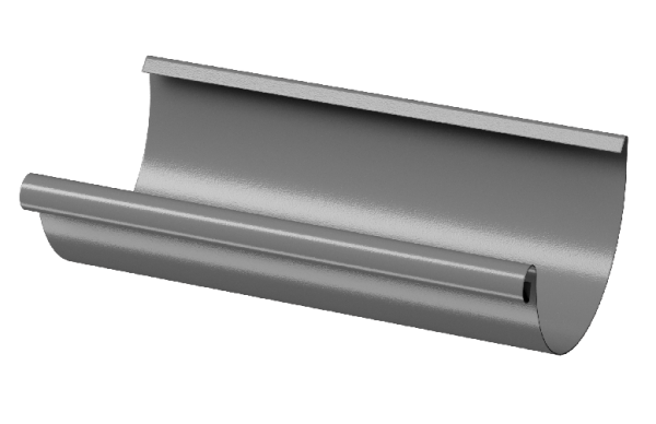 Желоб полукруглый D125 3 м Döcke STAL PREMIUM Графит, (RAL 7024) купить в Таганроге