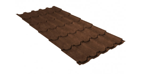 Металлочерепица квинта плюс 0,45 Safari Twincolor Brown купить в Таганроге