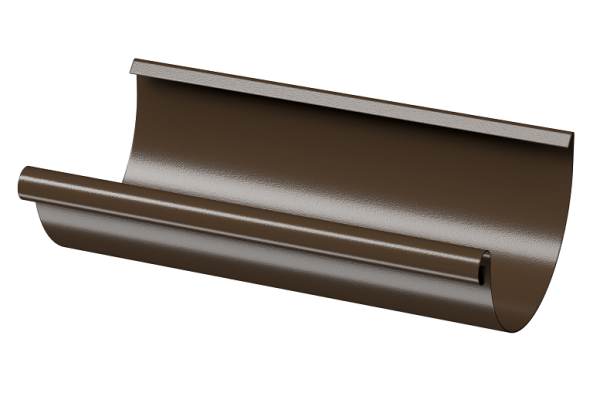Желоб полукруглый D125 3 м Döcke STAL PREMIUM Каштан, (RAL 8017) купить в Таганроге