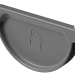 Заглушка желоба D125 Döcke STAL PREMIUM Графит, (RAL 7024) купить в Таганроге