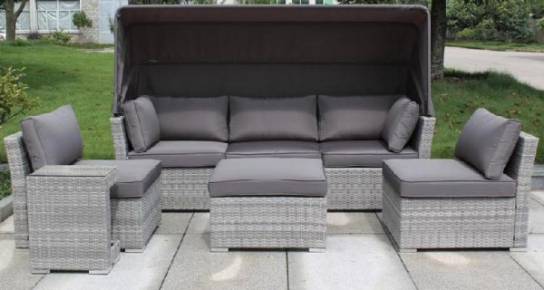 Диван-Трансформер AFINA плетеный из иск. ротанга AFM-320G Grey купить в Таганроге