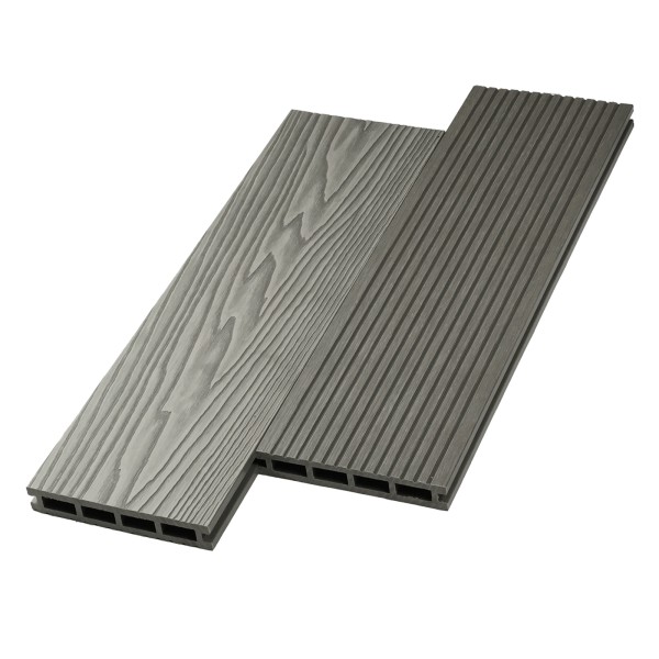 Террасная доска ДПК NanoWood двусторонняя New 3D тиснение + вельвет Серый купить в Таганроге