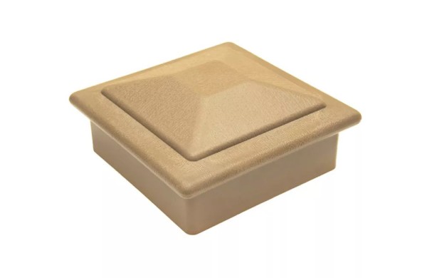 Крышка верхняя фигурная ПВХ для столба Deckart 100х100 Орех купить в Таганроге