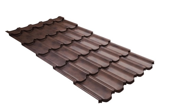 Металлочерепица квинта плюс с  3D резом 0,45 Safari Twincolor Brown купить в Таганроге