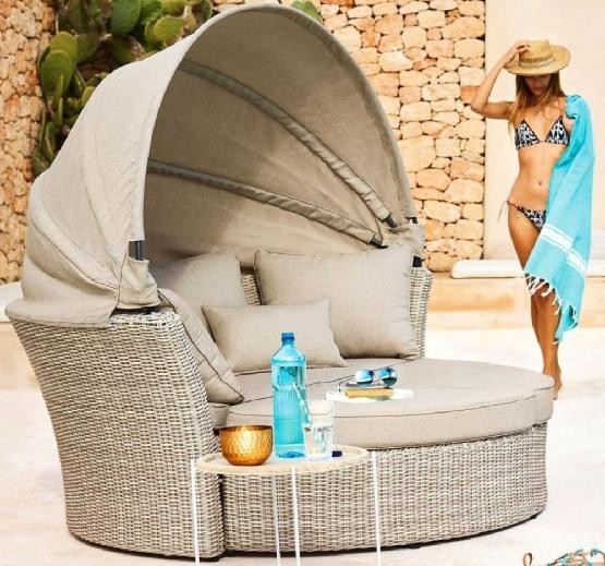 Диван-Трансформер AFINA плетеный из иск. ротанга AFM-325 Beige купить в Таганроге