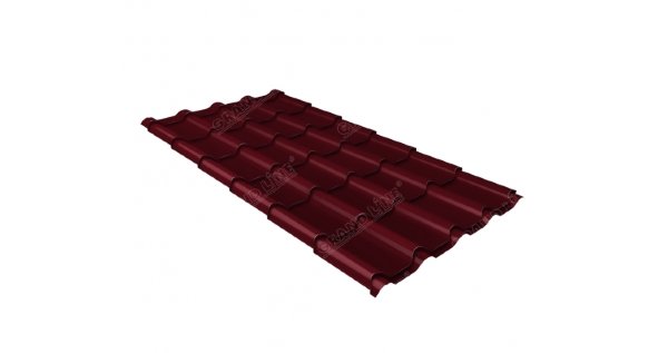 Металлочерепица камея 0,45 Drap RAL 3005 красное вино купить в Таганроге