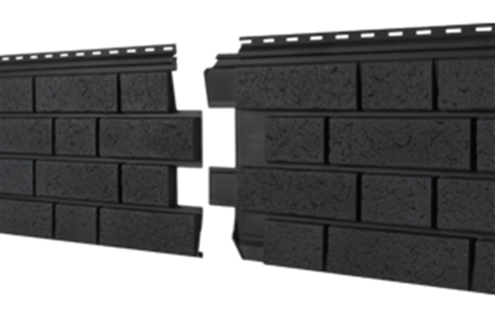 Фасадная панель Ю-пласт Стоун Хаус S-Lock Клинкер Нордик Графитовый купить в Таганроге