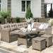 Комплект мебели AFINA плетеной из иск. ротанга AFM-307B Beige купить в Таганроге