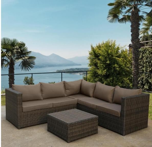 Комплект мебели AFINA плетеной из иск. ротанга YR825A Brown/Beige купить в Таганроге