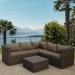 Комплект мебели AFINA плетеной из иск. ротанга YR825A Brown/Beige купить в Таганроге