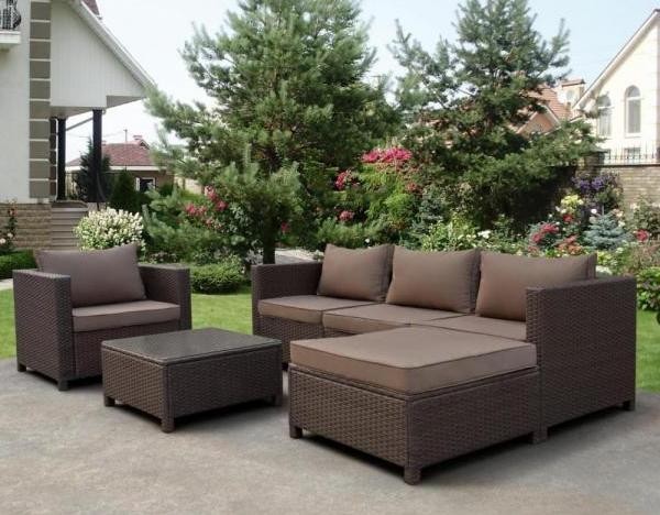 Комплект мебели AFINA плетеной из иск. ротанга YR821A Brown/Beige купить в Таганроге