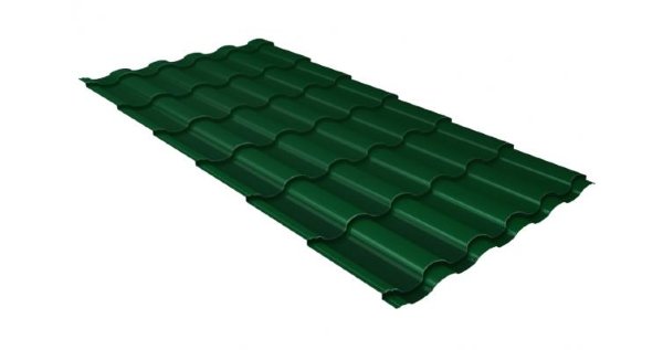 Металлочерепица кредо 0,5 Satin RAL 6005 зеленый мох купить в Таганроге