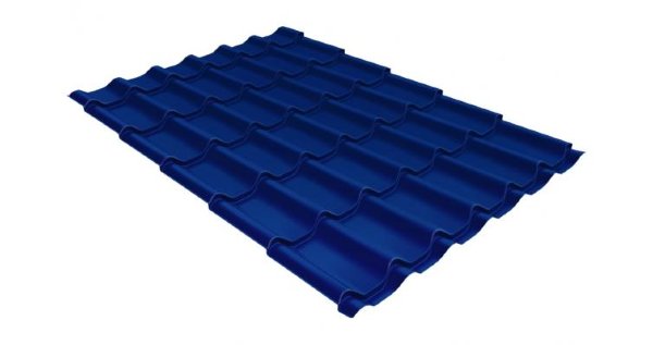 Металлочерепица классик 0,5 Satin RAL 5005 сигнальный синий купить в Таганроге