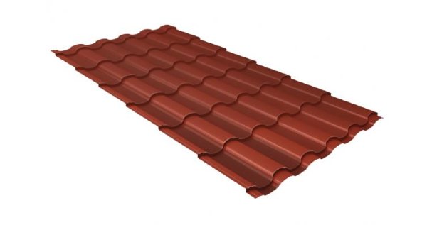 Металлочерепица кредо GL 0,5 Velur20 RAL 8004 терракота купить в Таганроге