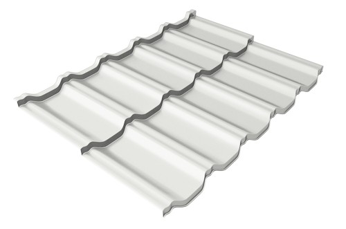 Металлочерепица модульная Квинта Uno Grand Line c 3D резом 0,5 Satin RAL 9003 сигнальный белый купить в Таганроге