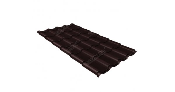 Металлочерепица камея GL 0,5 Quarzit RAL 8017 Metallic купить в Таганроге