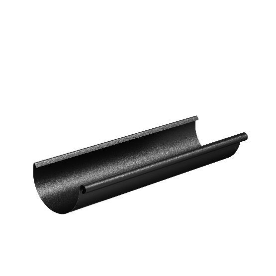 Водосток Aquasistem, система 125x90 - Водосточный желоб 3.00м RAL 9005 Чёрный купить в Таганроге