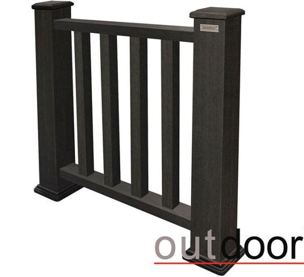 Ограждение из ДПК Outdoor Классик 3D STORM чёрный купить в Таганроге