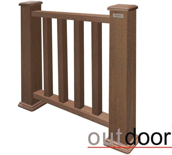 Ограждение из ДПК Outdoor Классик 3D STORM коричневый микс купить в Таганроге