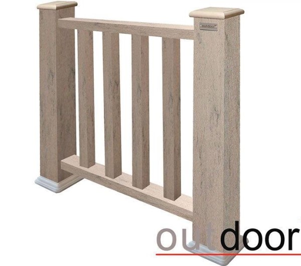 Ограждение из ДПК Outdoor Классик 3D STORM серый микс купить в Таганроге