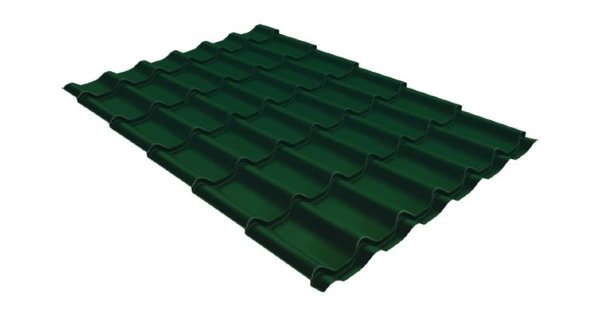 Металлочерепица классик GL 0,5 Velur20 RAL 6005 зеленый мох купить в Таганроге