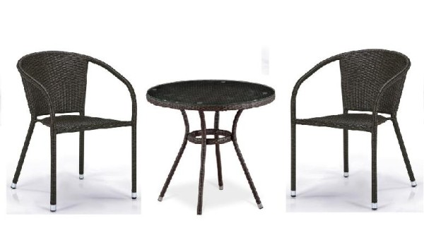 Комплект плетеной мебели AFINA из иск. ротанга Асоль-7 T282ANT/Y137C-W53 Brown 2Pcs купить в Таганроге