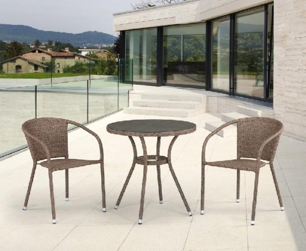 Комплект плетеной мебели AFINA из иск. ротанга T282ANT/Y137C-W56 Light Brown 2Pcs купить в Таганроге