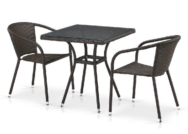 Комплект плетеной мебели AFINA из иск. ротанга T282BNT/Y137C-W53 Brown 2Pcs купить в Таганроге