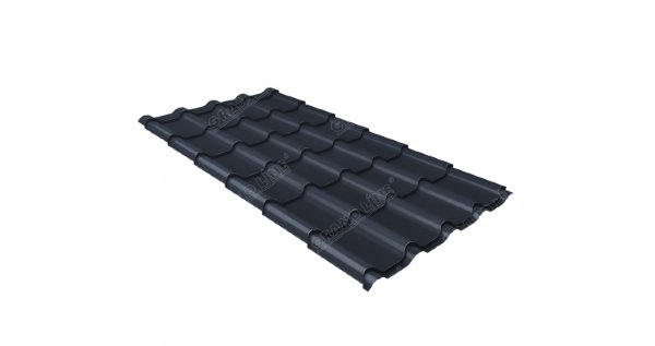 Металлочерепица камея 0,5 Satin RAL 7024 мокрый асфальт купить в Таганроге