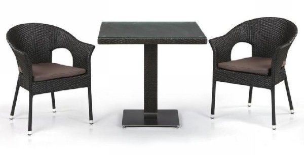 Комплект плетеной мебели AFINA из иск. ротанга T605SWT/Y79A-W53 Brown 2Pcs купить в Таганроге