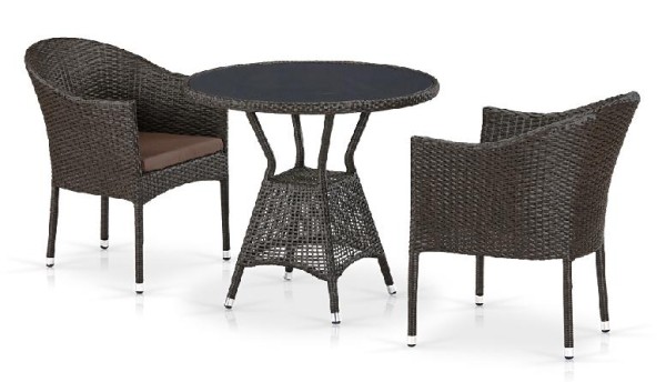 Комплект плетеной мебели AFINA из иск. ротанга T707ANS/Y350-W53 Brown 2Pcs купить в Таганроге