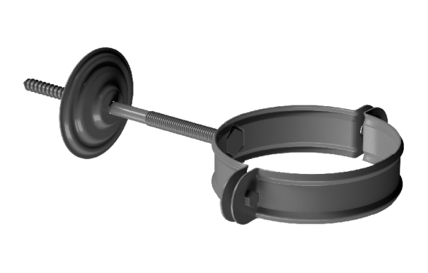 Хомут трубы D90 Döcke STAL PREMIUM Графит, (RAL 7024) купить в Таганроге