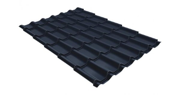 Металлочерепица классик 0,5 Satin RAL 7024 мокрый асфальт купить в Таганроге