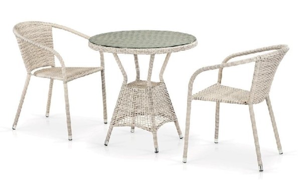 Комплект плетеной мебели AFINA из иск. ротанга T705ANT/Y137C-W85 Latte 2Pcs купить в Таганроге