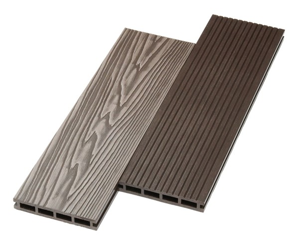 Террасная доска ДПК NanoWood двусторонняя New 3D тиснение + вельвет Венге купить в Таганроге