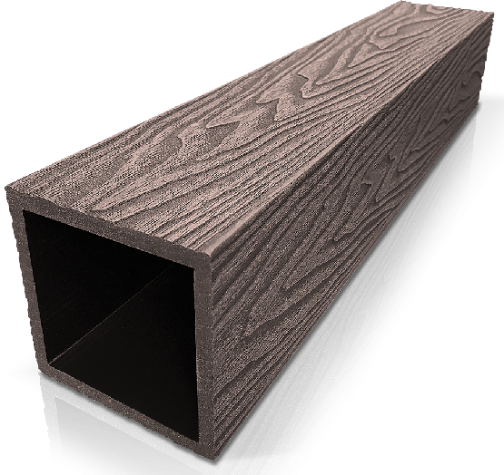 Столб ДПК 3D GardenParkett фактура дерева Венге купить в Таганроге