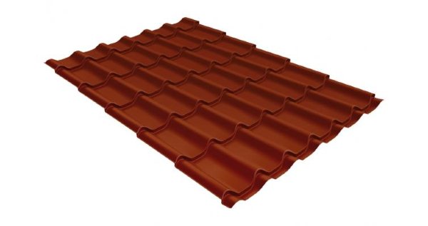 Металлочерепица классик 0,5 Satin RAL 8004 терракота купить в Таганроге