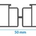 Лага алюминиевая KRONEX 50x25x3000 мм несущая купить в Таганроге