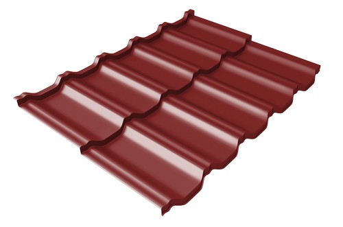 Металлочерепица модульная Квинта Uno Grand Line c 3D резом 0,5 Satin RAL 3011 коричнево-красный купить в Таганроге