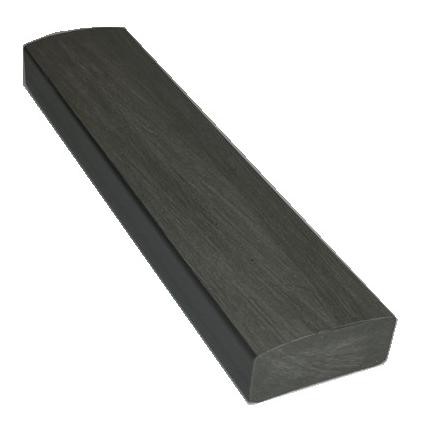 Лавочный брус Ecodecking Некст полнотелый брашированный 70х35 графит купить в Таганроге