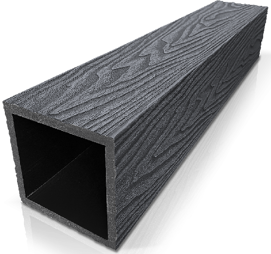 Столб ДПК 3D GardenParkett фактура дерева Графит купить в Таганроге