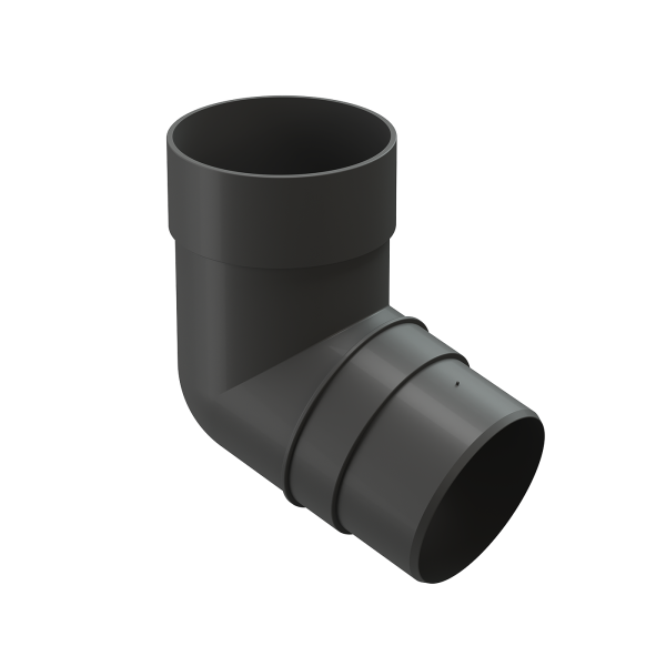 Колено 72˚ для водосточной трубы Docke Premium Графит купить в Таганроге