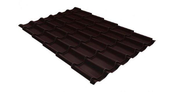Металлочерепица классик 0,5 Satin RAL 8017 шоколад купить в Таганроге