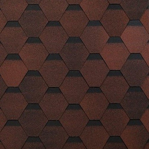 Гибкая черепица Shinglas, коллекция Оптима – Красный купить в Таганроге